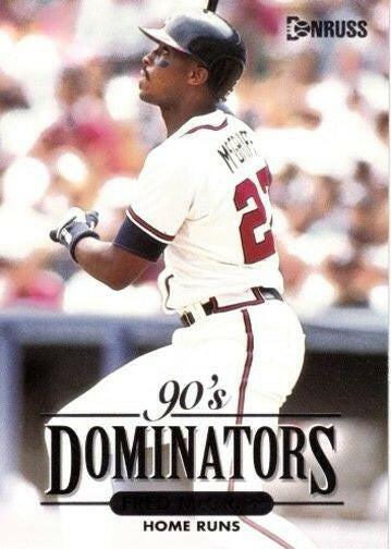 Fred McGriff Braves 1994 Donruss Dominators jumbo card 10000 - AutographsForSale.com
