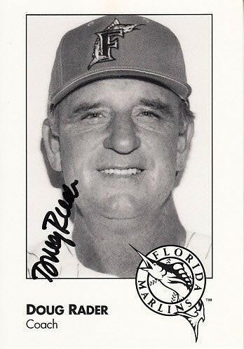 Doug Rader signed 1993 Florida Marlins team issue photo card - AutographsForSale.com