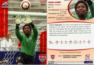 Briana Scurry 2004 US Olympic Women’s Soccer team card USWNT - AutographsForSale.com