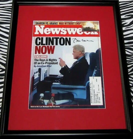 Bill Clinton autographed 2002 Newsweek cover framed JSA - AutographsForSale.com