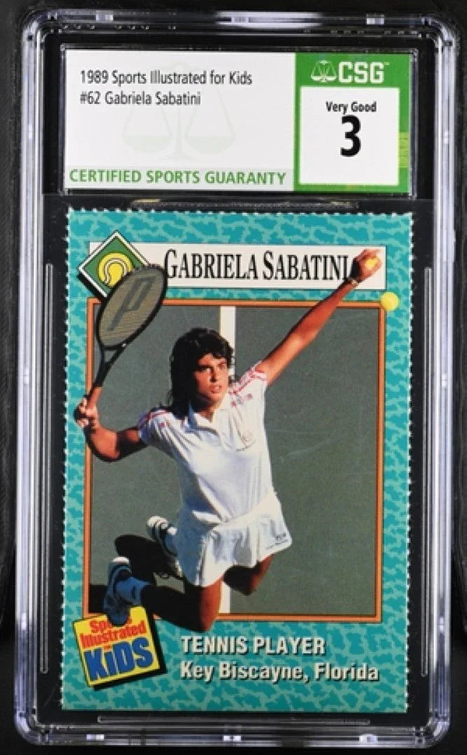 Gabriela Sabatini 1989 SI for Kids tennis card CSG grade 3 - AutographsForSale.com