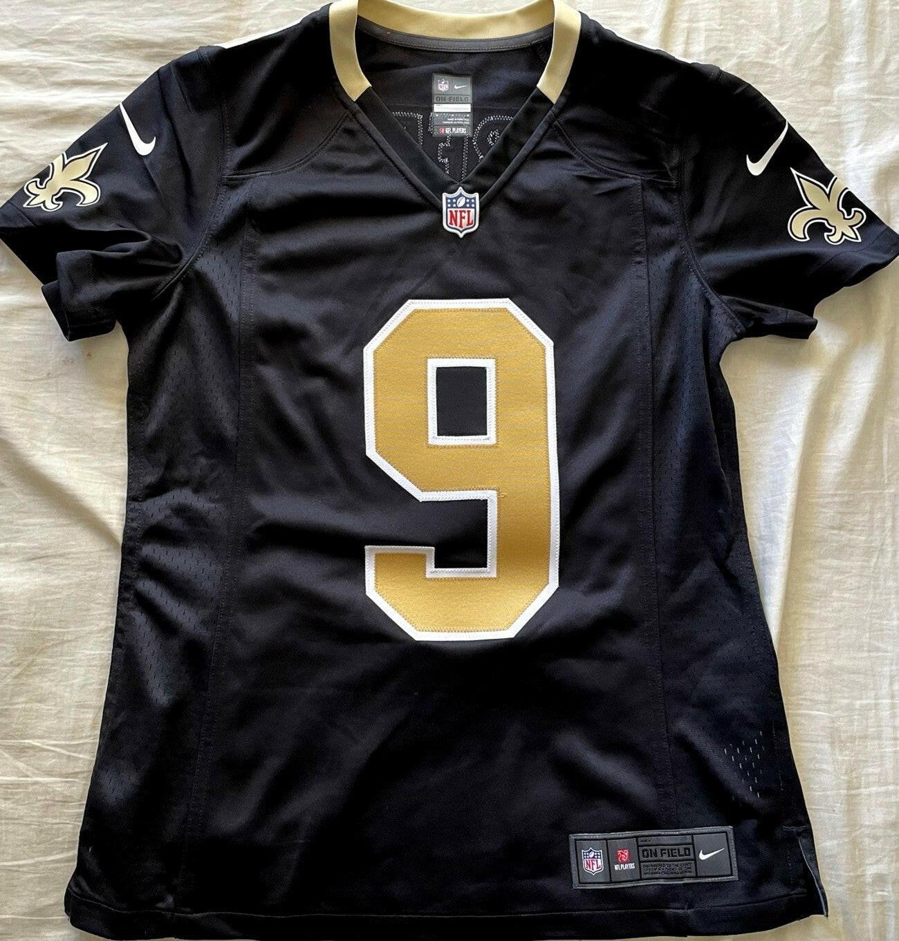 Drew Brees New Orleans Saints Nike women's MEDIUM black stitched jersey NEW - AutographsForSale.com
