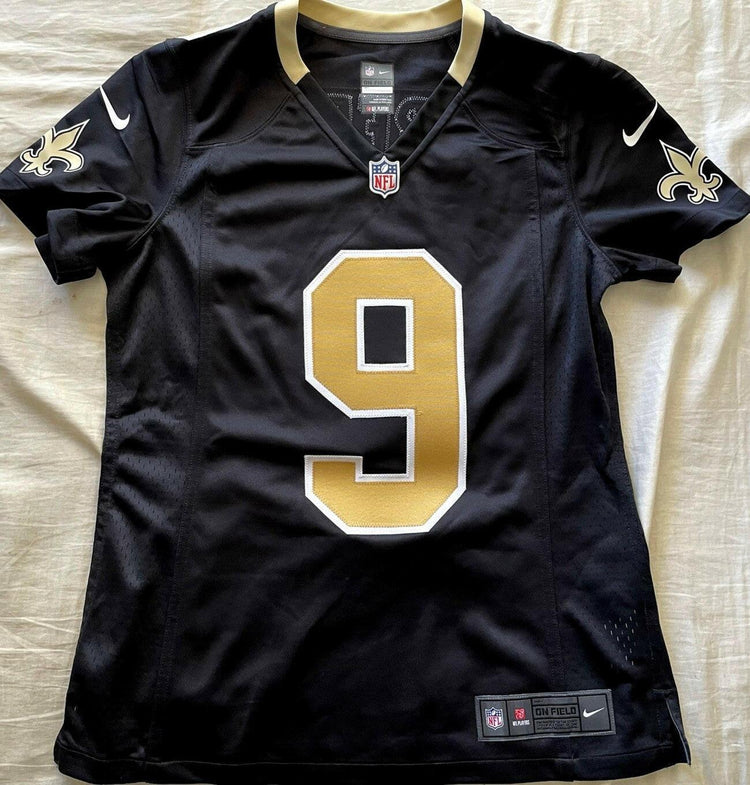 Drew Brees New Orleans Saints Nike women’s MEDIUM black stitched jersey NEW - AutographsForSale.com