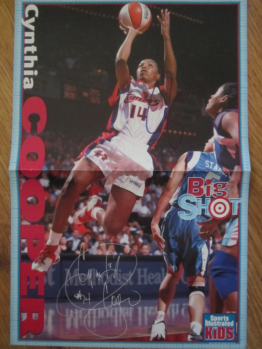 Cynthia Cooper signed WNBA Houston Comets SI for Kids mini poster - AutographsForSale.com
