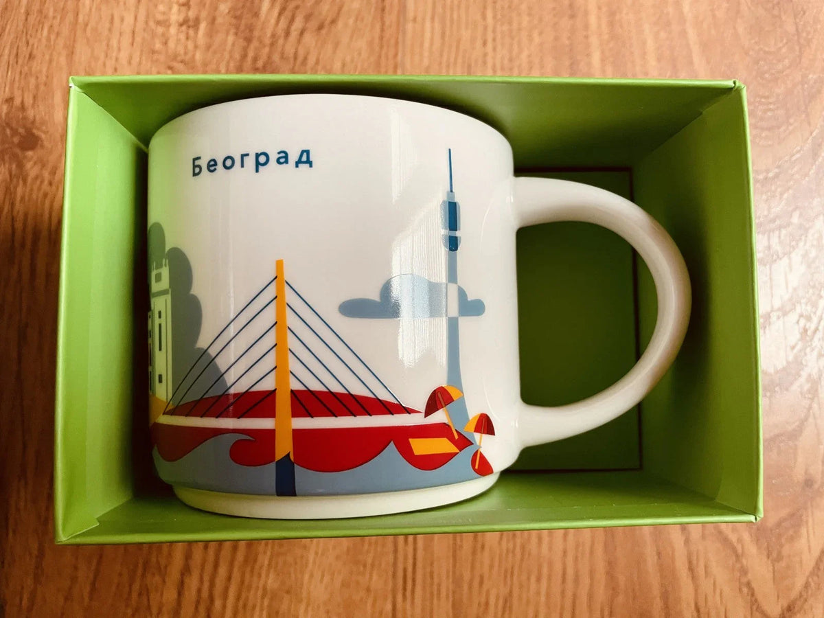 Starbucks 2013 You Are Here Collection Belgrade Serbia 14 ounce collector coffee mug NEW - AutographsForSale.com