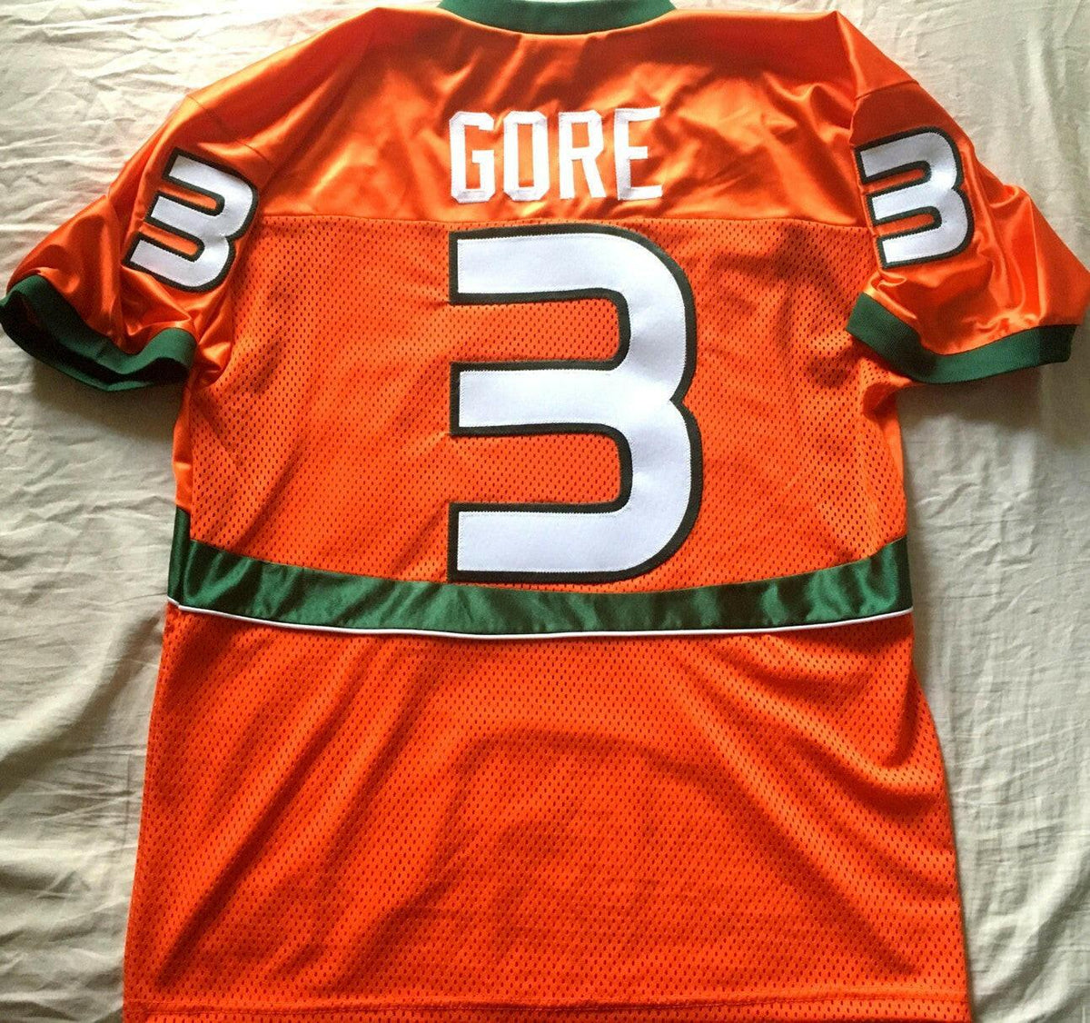 Frank Gore 2004 Miami Hurricanes orange OT Teamwear stitched jersey - AutographsForSale.com
