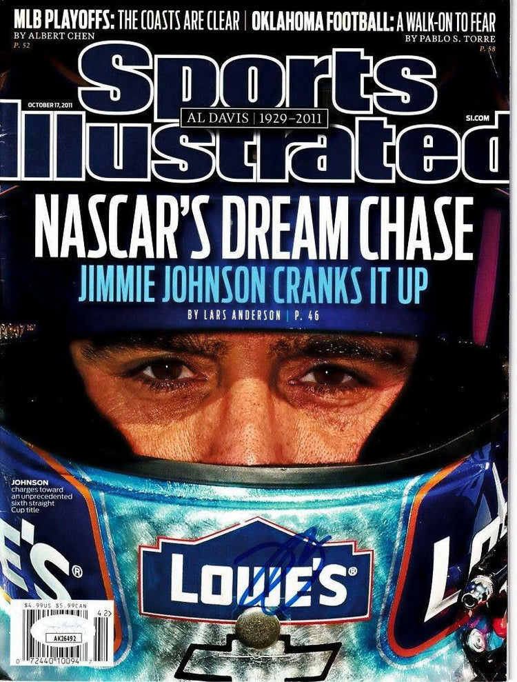 Jimmie Johnson signed 2008 Sports Illustrated magazine JSA - AutographsForSale.com