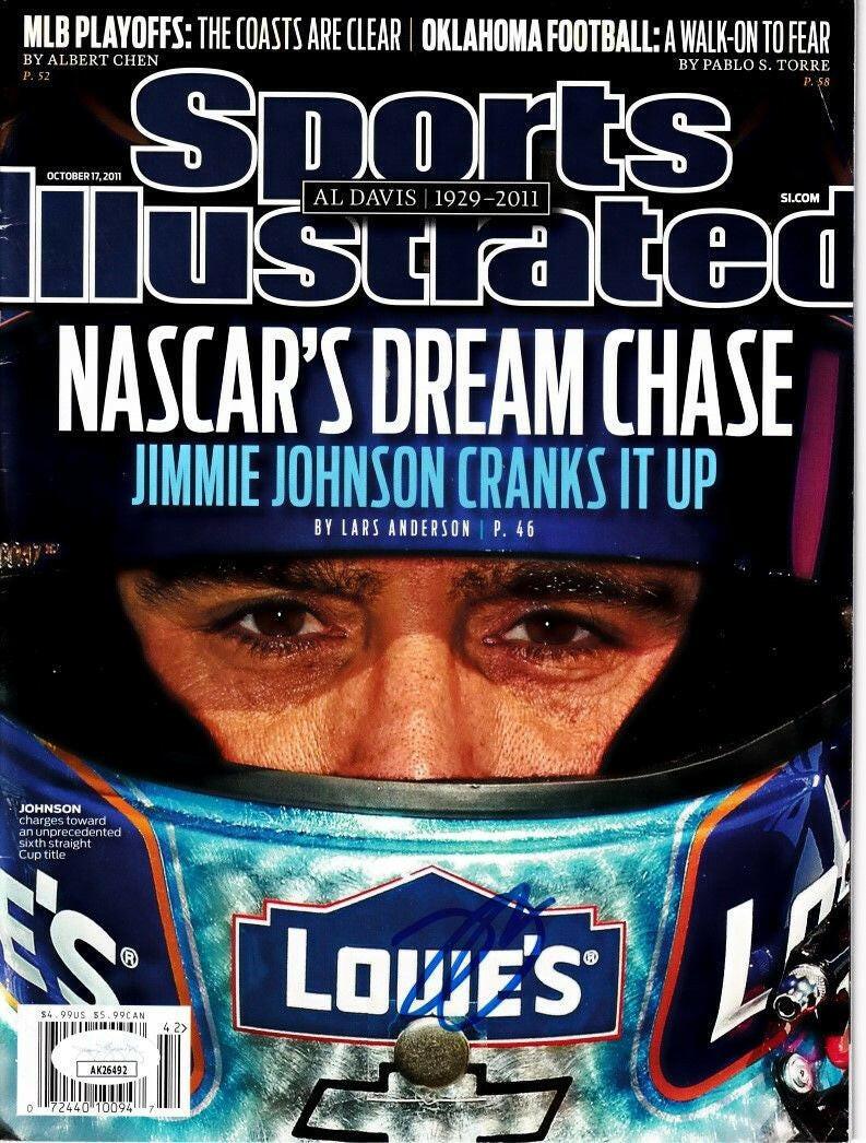 Jimmie Johnson signed 2008 Sports Illustrated magazine JSA - AutographsForSale.com