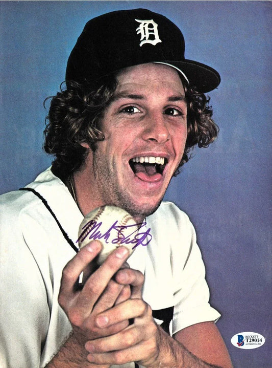 Mark Fidrych signed Detroit Tigers magazine photo BAS - AutographsForSale.com