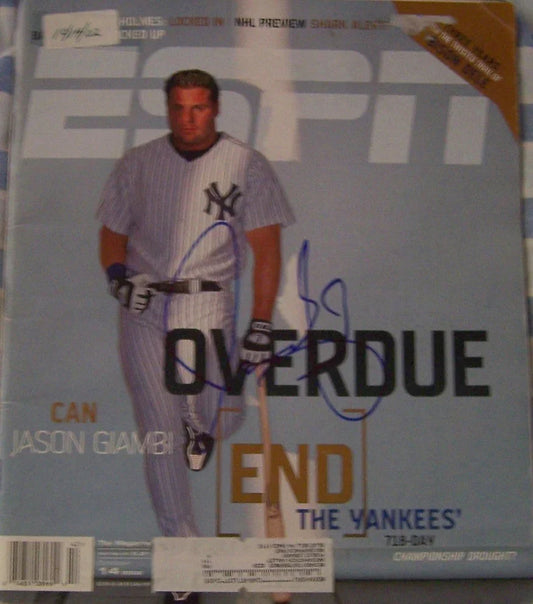 Jason Giambi autographed New York Yankees 2002 ESPN magazine - AutographsForSale.com