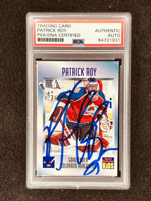 Patrick Roy autographed Colorado Avalanche 1997 Sports Illustrated for Kids card PSA/DNA Slabbed - AutographsForSale.com