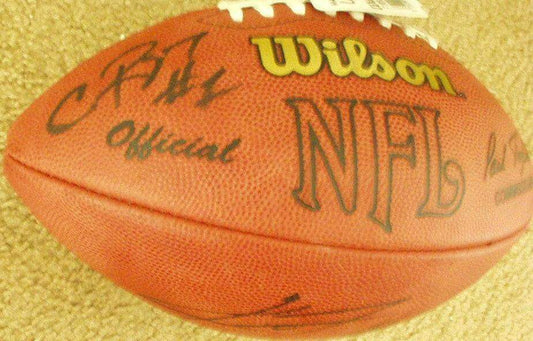 Kevin Jones & Charles Rogers signed NFL game football Detroit Lions - AutographsForSale.com