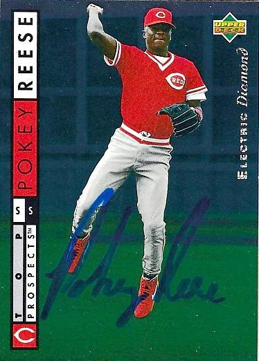 Pokey Reese signed Reds 1994 Upper Deck Electric Diamond card - AutographsForSale.com