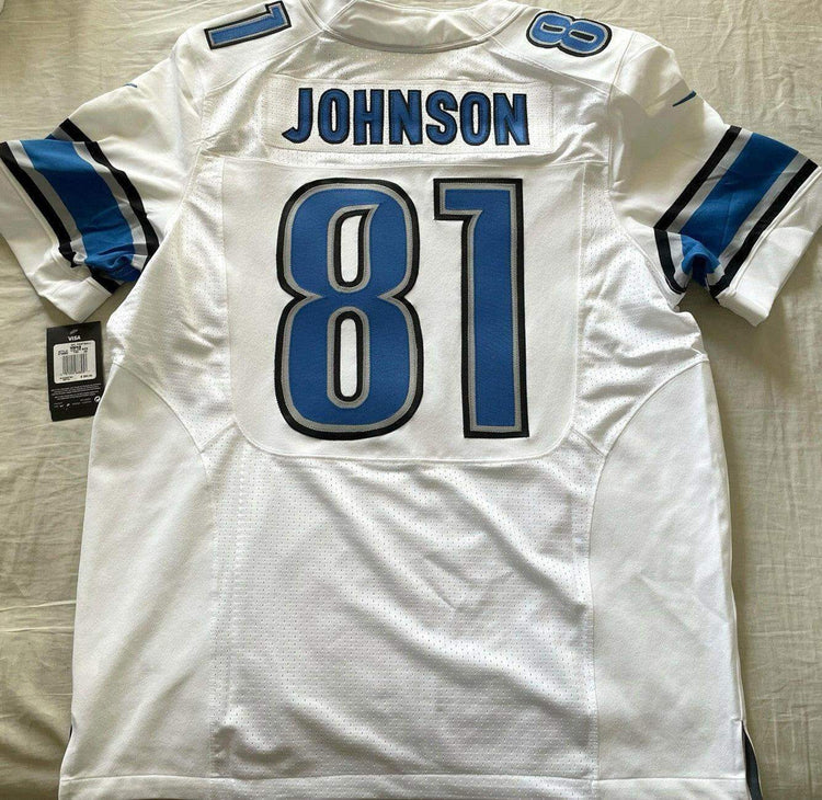 Calvin Johnson Detroit Lions 2012 Nike Elite game model jersey - AutographsForSale.com