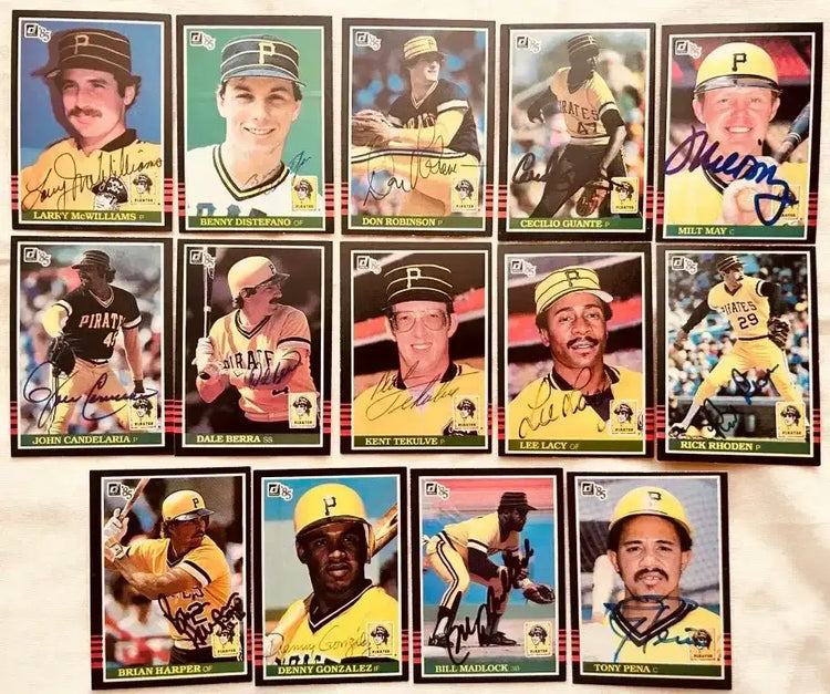 14 signed 1985 Donruss Pirates cards Tony Pena John Candelaria Bill Madlock - AutographsForSale.com