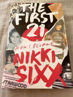 Nikki Sixx signed FULL NAME First 21 book Motley Crue JSA - AutographsForSale.com