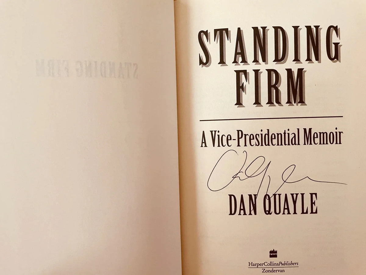 Dan Quayle autographed Standing Firm 1st edition book - AutographsForSale.com