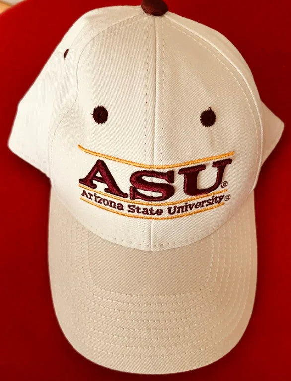 Arizona State Sun Devils white embroidered SNAPBACK cap NEW - AutographsForSale.com