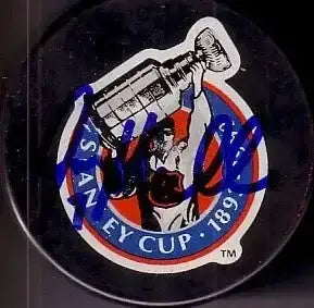 Joe Mullen signed 1993 Stanley Cup 100th Anniversary puck Penguins - AutographsForSale.com