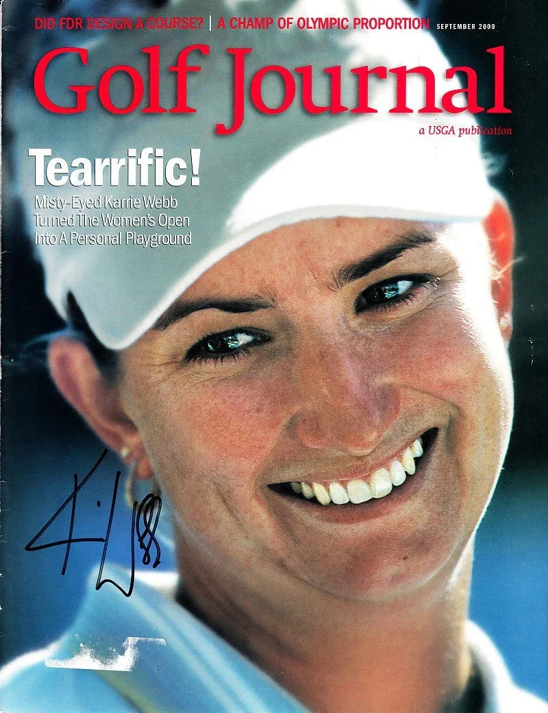 Karrie Webb signed 2000 US Women’s Open USGA Golf Journal cover - AutographsForSale.com