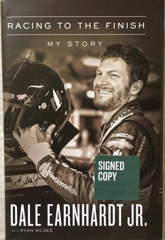 Dale Earnhardt Jr. autographed Racing to the Finish hardcover book JSA - AutographsForSale.com