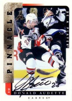 Donald Audette certified autograph Buffalo Sabres 1996-97 Be A Player card - AutographsForSale.com