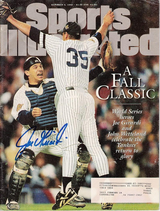 Joe Girardi signed NY Yankees 1996 World Series Champions Sports Illustrated - AutographsForSale.com