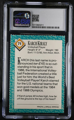 Karch Kiraly 1989 SI for Kids volleyball card CSG grade 8.5 - AutographsForSale.com