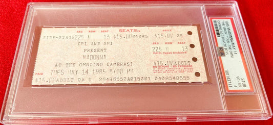 Madonna Virgin Tour & Beastie Boys 1985 concert Atlanta Omni ticket stub PSA 4 - AutographsForSale.com