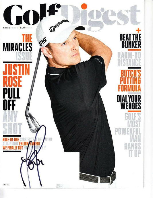 6 Justin Rose autographed Golf Digest Golf World issues - AutographsForSale.com