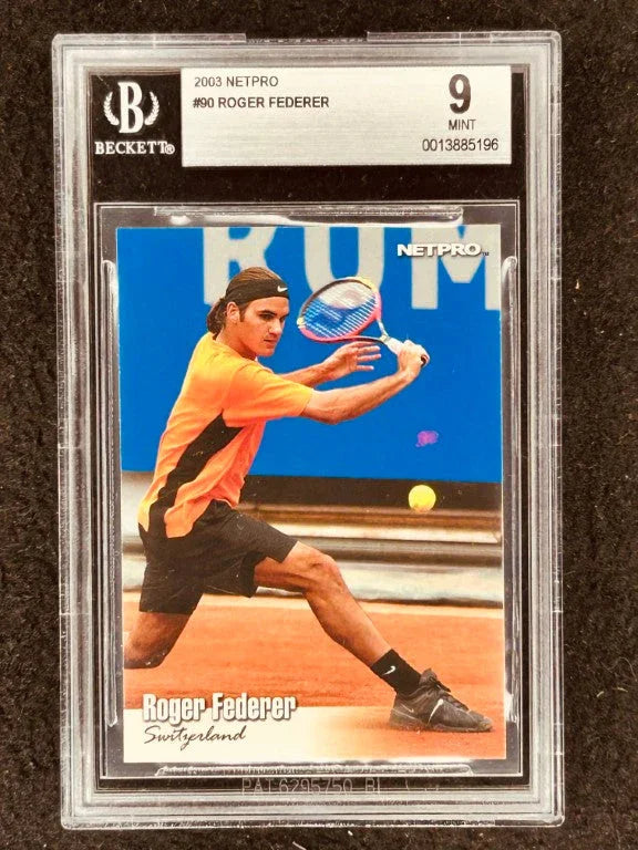 Roger Federer 2003 NetPro tennis Rookie Card BGS 9 - AutographsForSale.com
