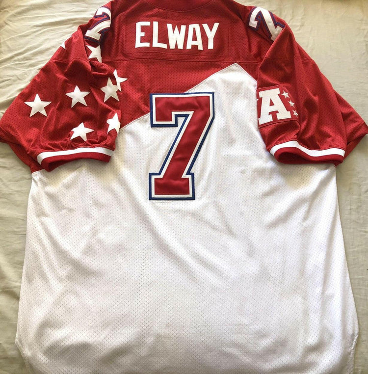 John Elway 1995 AFC Pro Bowl Mitchell & Ness jersey Denver Broncos - AutographsForSale.com