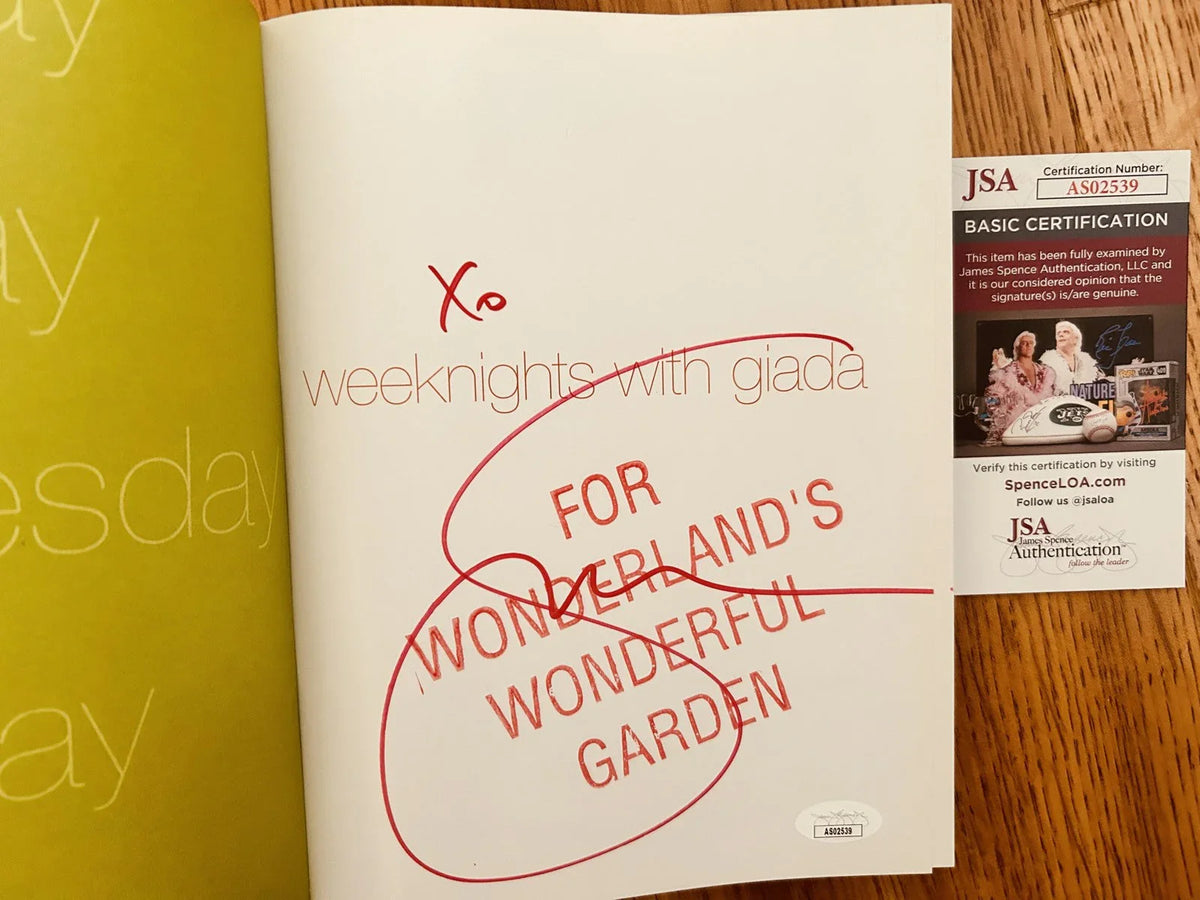 Giada De Laurentiis signed Weeknights with Giada book JSA - AutographsForSale.com