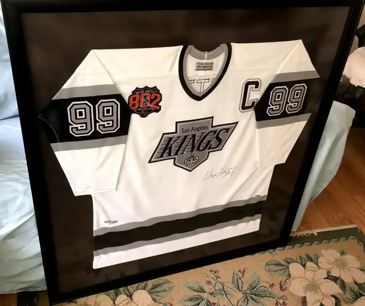 Wayne Gretzky autographed Los Angeles Kings CCM jersey with Goal 802 patch framed UDA - AutographsForSale.com
