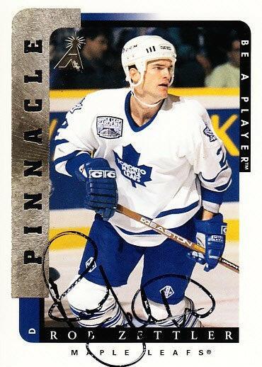 Rob Zettler certified signed Toronto Maple Leafs 1996-97 Pinnacle Be A Player card - AutographsForSale.com