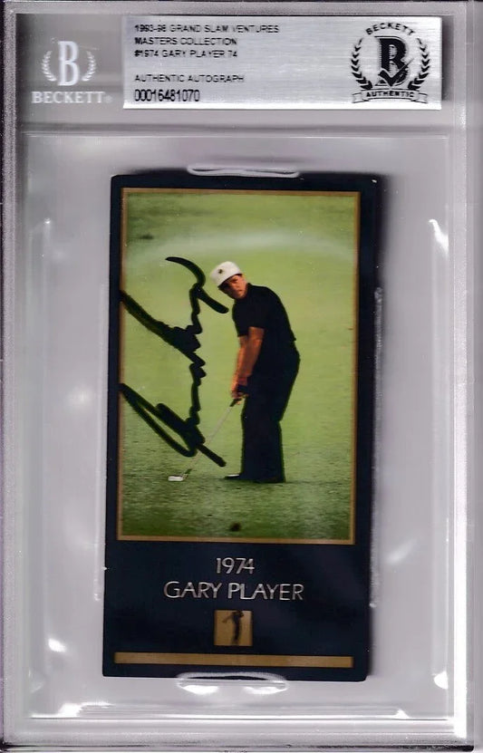 Gary Player autographed 1974 Masters Champion golf card BAS slabbed - AutographsForSale.com