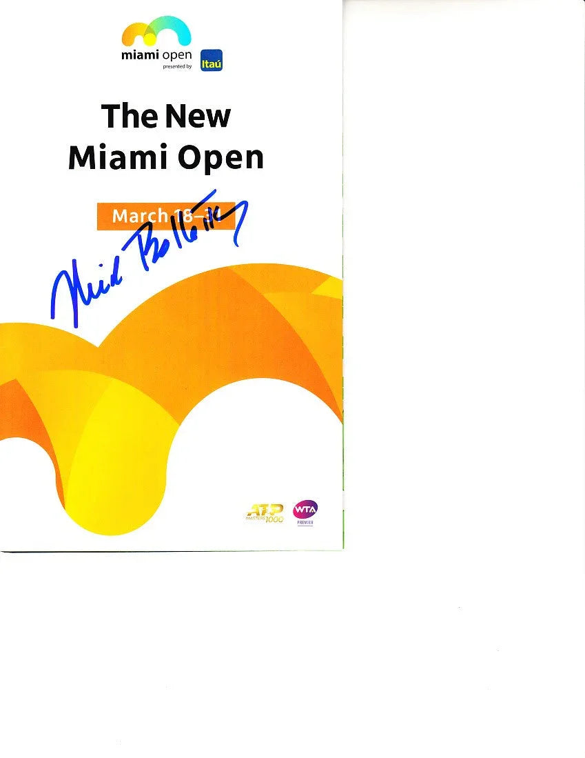 Nick Bollettieri autographed 2019 Miami Open tennis program - AutographsForSale.com
