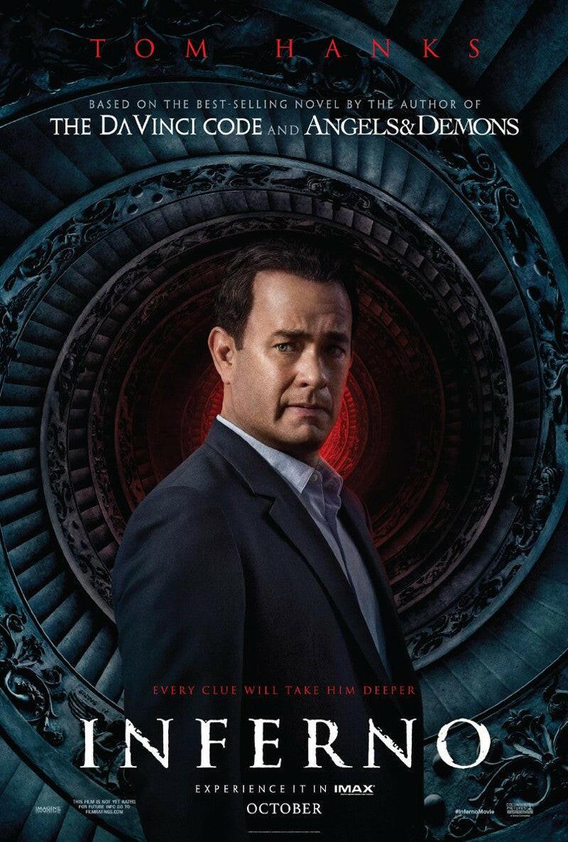 Inferno 2016 mini 11x17 movie poster (Tom Hanks) - AutographsForSale.com