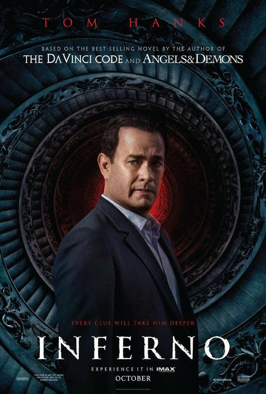 Inferno 2016 mini 11x17 movie poster (Tom Hanks) - AutographsForSale.com