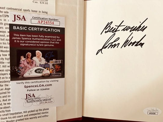 John Wooden autographed Be Quick But Don't Hurry hardcover book JSA - AutographsForSale.com
