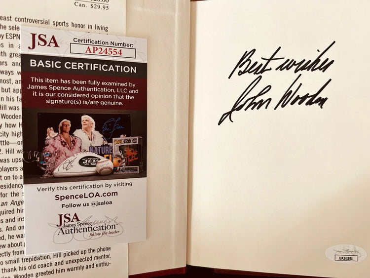 John Wooden autographed Be Quick But Don't Hurry hardcover book JSA - AutographsForSale.com
