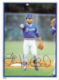 Glenn Hubbard autographed Atlanta Braves 1983 Topps sticker - AutographsForSale.com