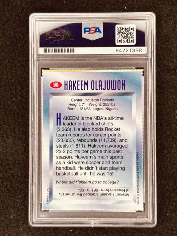 Hakeem Olajuwon signed Rockets 1997 SI for Kids card PSA/DNA - AutographsForSale.com