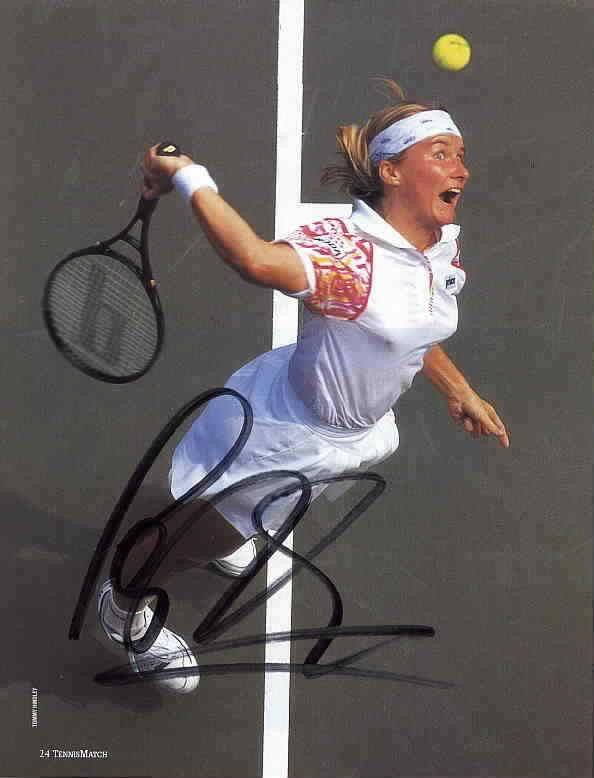 Jana Novotna autographed full page tennis magazine photo - AutographsForSale.com