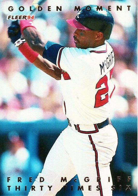 Fred McGriff Braves 1994 Fleer Golden Moments jumbo card 10000 - AutographsForSale.com