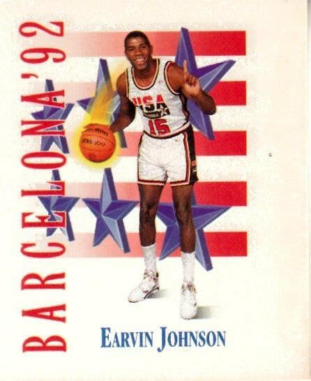 Magic Johnson 1991-92 SkyBox US Dream Team Mark & See mini card - AutographsForSale.com