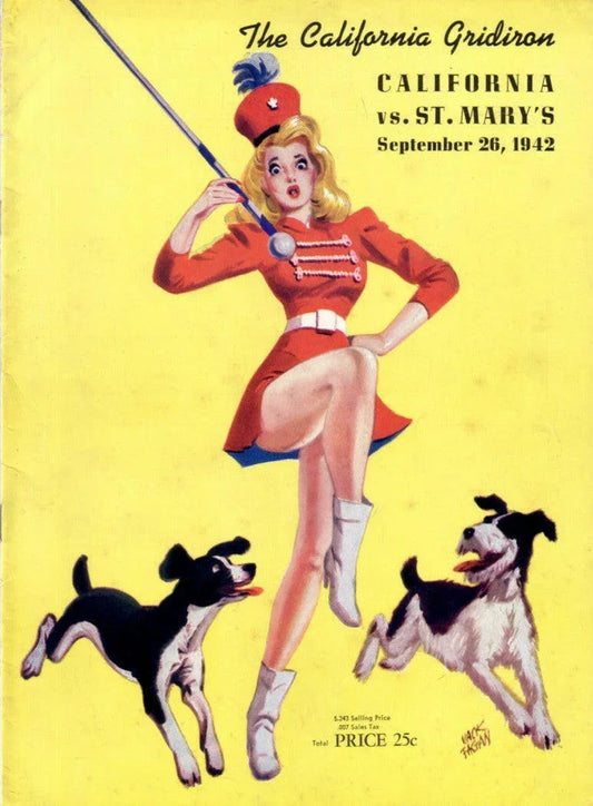 1942 Cal Bears vs St. Mary's college football game program - AutographsForSale.com