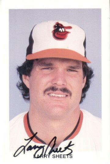 Larry Sheets signed Orioles team issue photo postcard - AutographsForSale.com