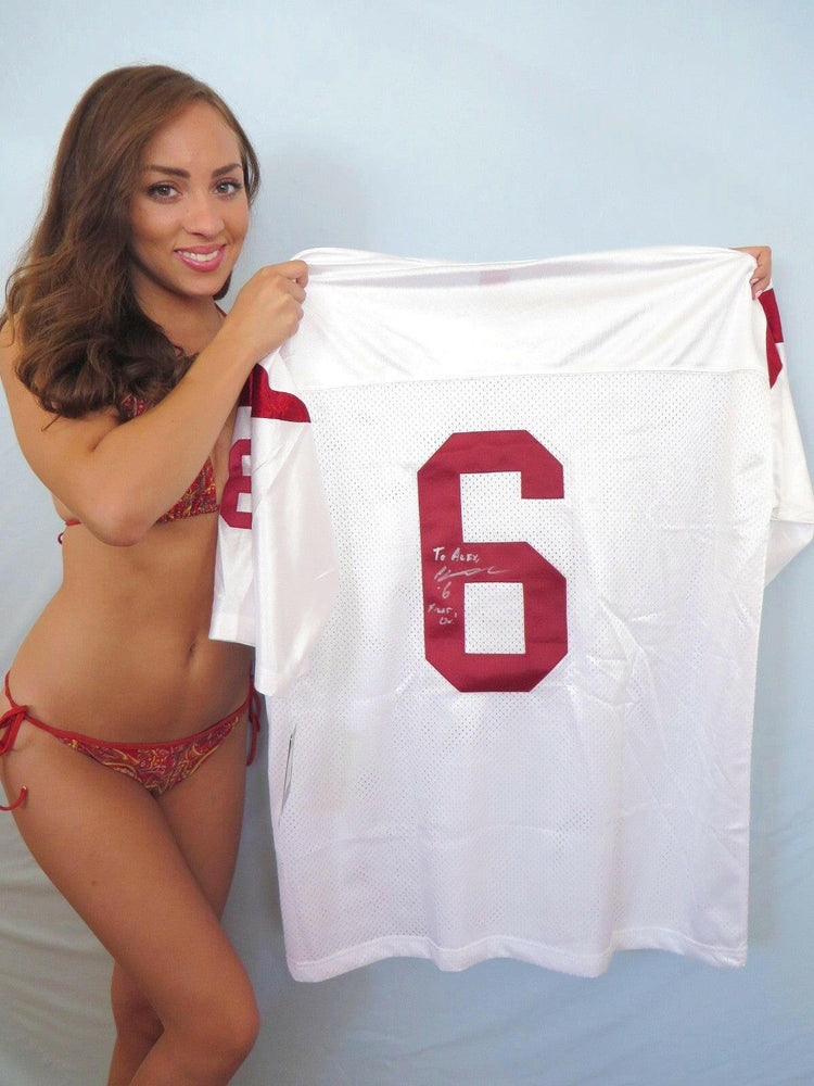 Cody Kessler autographed USC Nike white jersey (to Alex) - AutographsForSale.com
