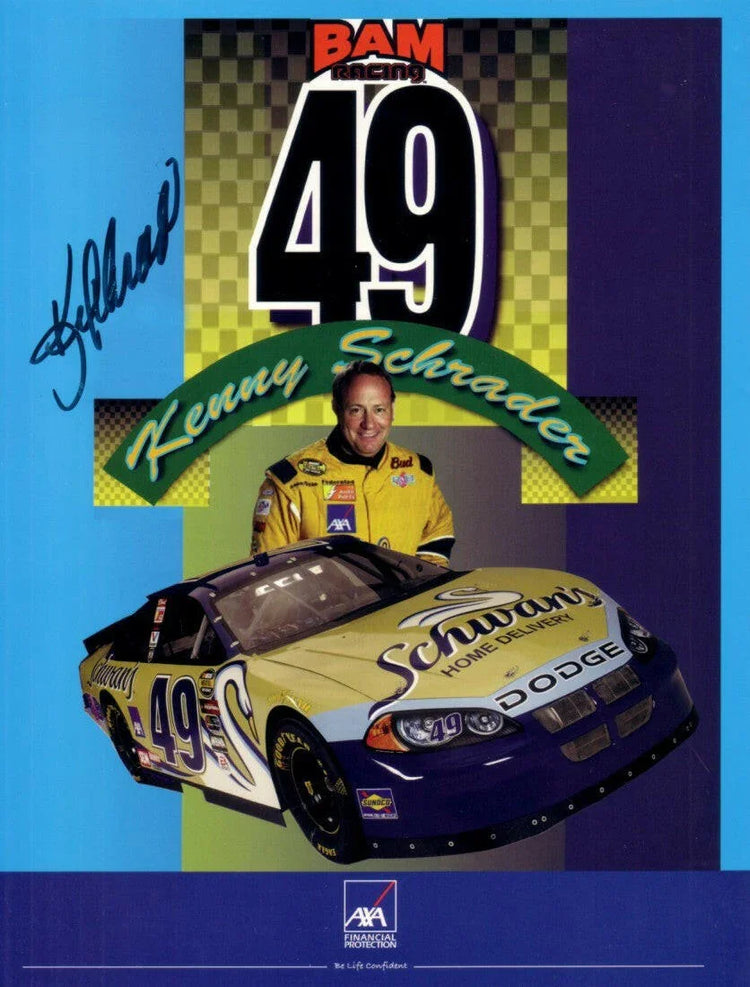 Kenny Schrader autographed 8 1/2 x 11 NASCAR promo photo - AutographsForSale.com